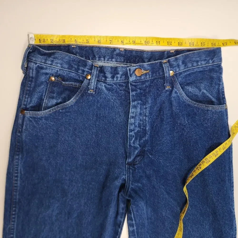 VTG Wrangler Jeans 34x34 Straight Leg Blue Denim Classic‎ Cowboy Western